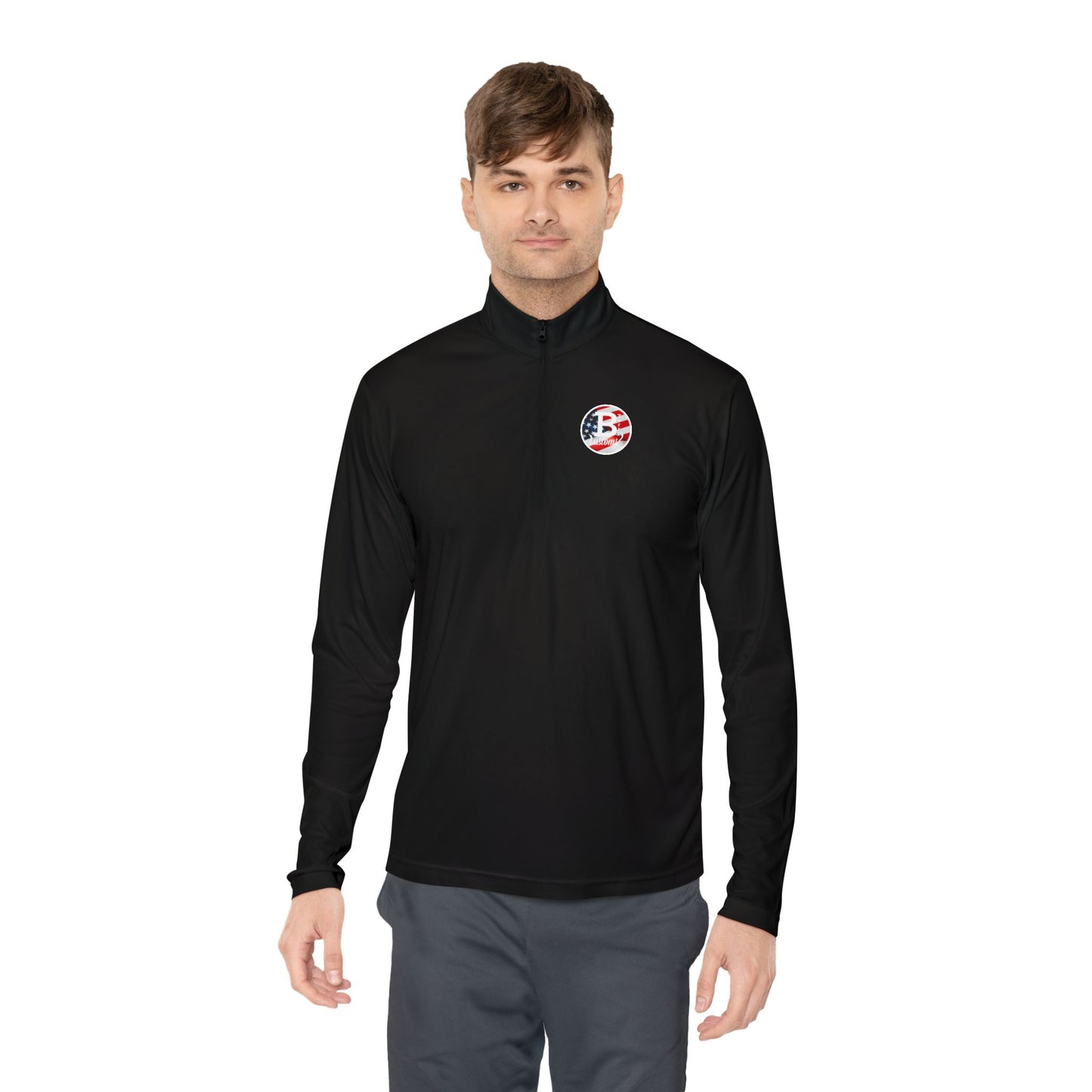BTerry Quarter Zip - USA Logo