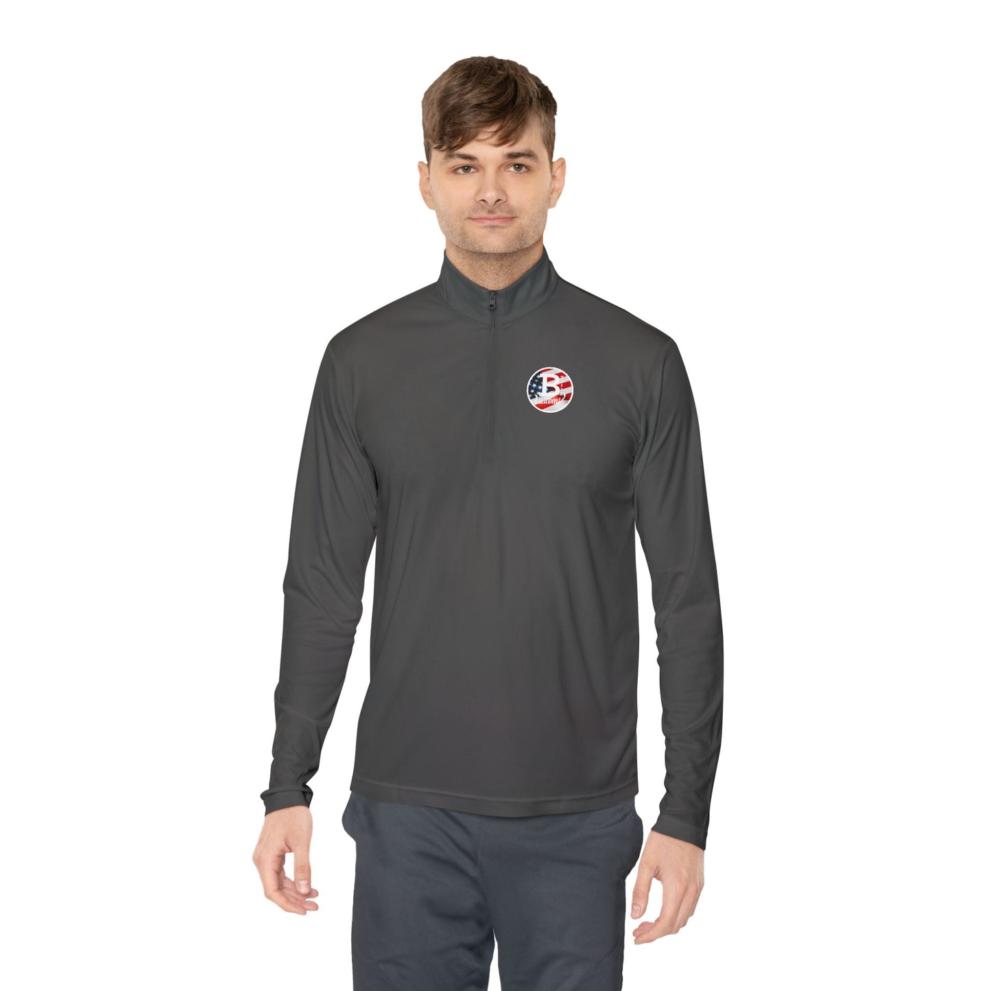 BTerry Quarter Zip - USA Logo