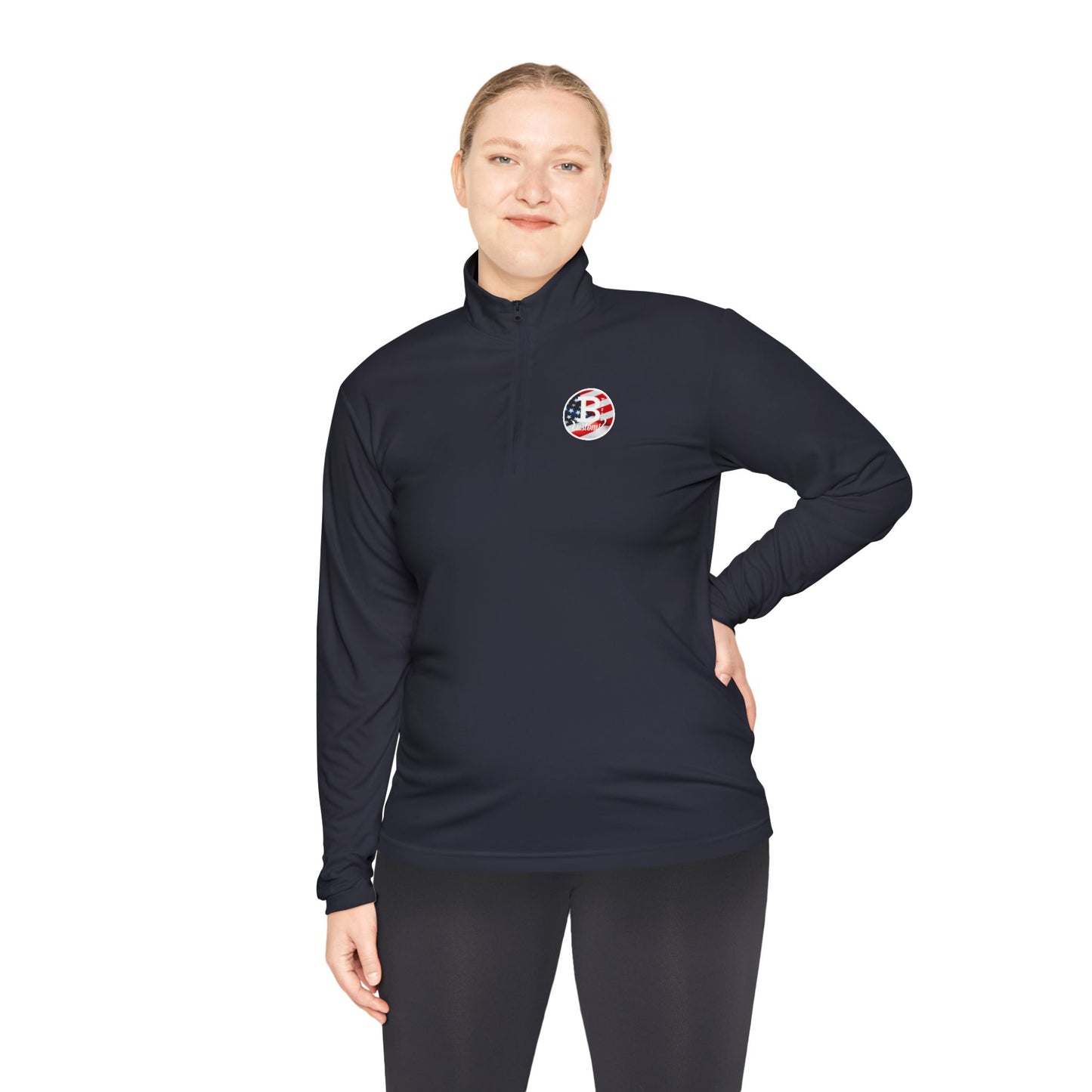 BTerry Quarter Zip - USA Logo