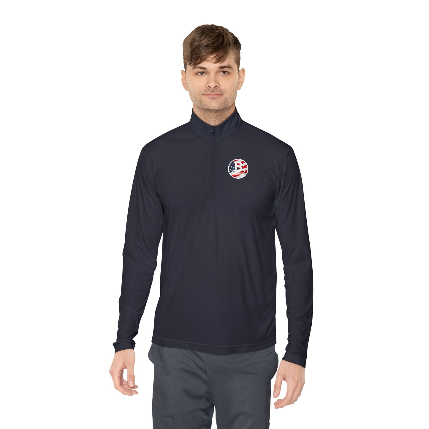 BTerry Quarter Zip - USA Logo